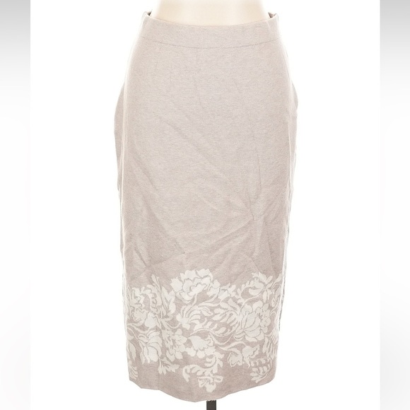 Joie Dresses & Skirts - Joie Country Cottage Minimalist Elegant Beige Floral Midi Skirt Size Large L